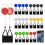 24Pcs 6 Colors Plastic Retractable Keychain Easy Release Buckle Lighter Holder Stretchable Case with Belt Clip 1