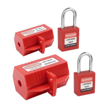 Steckerschloss für Lockout-Tag-Kit, Kabel 110 Volt und 220 Volt Stromschloss, rote elektrische Abdeckung A