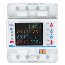 Interruttore automatico intelligente Tuya WiFi con protezione di riarmo automatico, misuratore di potenza 3P4W, interruttore trifase