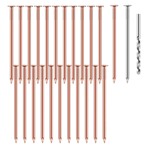 3.5 Inch Pure Copper Nails Bulk Stump Removal Spikes Hardware for Trees 25Piece