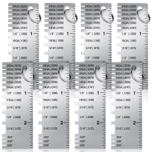 Metal Sheet Thickness Gauge, 8 Pack Stainless Steel Wire Gauge Size Inspection Tool Welding Accessories