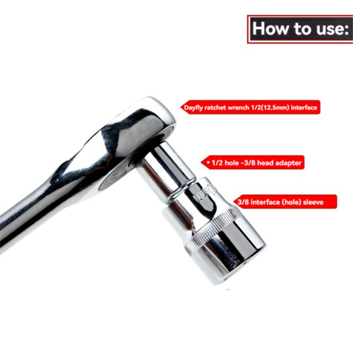 Adaptateur de douille pour clé à cliquet, 6 pièces, avec conversion de joint universel 2