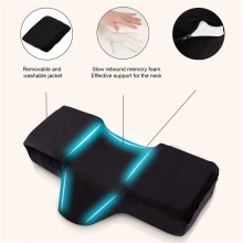 Wimperhalskussen voor extensions Ergonomisch traagschuimbedkussen + zijvak Curve Grijs