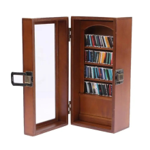 Handgemachte Miniatur-Bücherregalfigur aus Holz, Statue, Desktop-Ornament, Heimtisch mit 80 Büchern