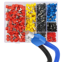750 stücke Twin Aderendhülsen Kit Terminal Crimp Stecker Dual Schnürsenkel Ferrule Terminator