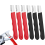 Portable Quick Sharpener, Hand Held Knife Garden Tool Sharpener Stone, Lawn Blade (Black & Red,6Pcs) 4