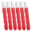 Portable Quick Sharpener, Hand Held Knife Garden Tool Sharpener Stone, Lawn Blade (Red,6Pcs) 3