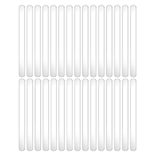 30PCS Popsicle Sticks 4.5 Inch Acrylic Cakesicle Reusable Ice PopSticks Plastic (Clear) 1