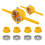6Pcs NPT Die Set, PVC Thread Maker Tool, Pipe Threader Plumbing Manual Round Set for Pipe, Yellow 1