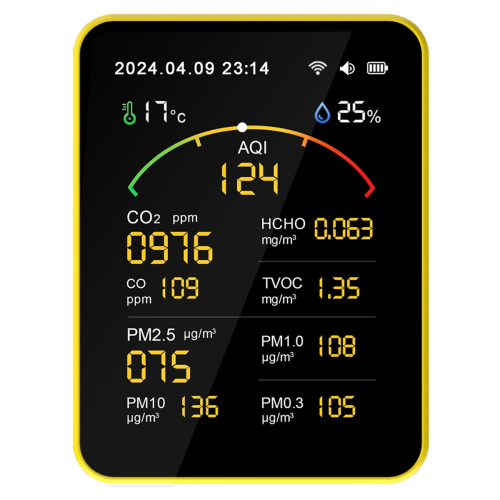 15 in 1 Kooldioxidedetector PM Formaldehyde Tvoc Temperatuur en Vochtigheid 2