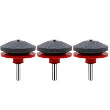 Aiguiseur de lame de tondeuse à gazon, 3 pièces, affûteur universel pour tondeuses, rouge