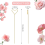 Lot de 40 piques à fleurs pour bouquets, centres de table de mariage et photos 4