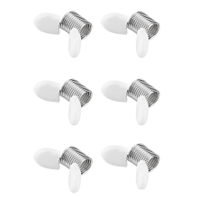 Lot de 6 mini-pinces souples et flexibles en acier inoxydable avec poignées blanches pour la fabrication de bijoux