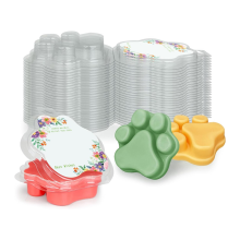 25 stuks wassmeltvormen, Cat'S Paw Transparante lege plastic container voor taartkaarsen