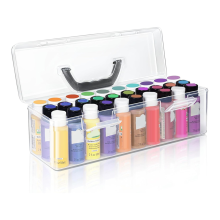 Opbergdoos voor acrylverf, doos met 30 flessen voor 2 vloeibare ounces verf, opslag