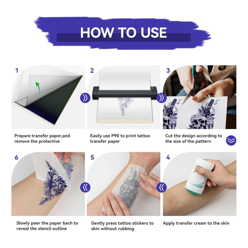 , 40 Sheets A4 Size Tattoo Template Transfer Paper for Tattoo. 2