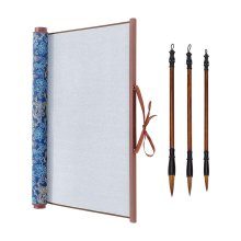 Set di calligrafia cinese senza inchiostro, scrittura ad acqua riutilizzabile, rotolo di stoffa magica, penne tradizionali