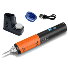Draagbare USB draadloze elektrische soldeerbout LED digitale display pen oplaadbare soldeerbout oranje