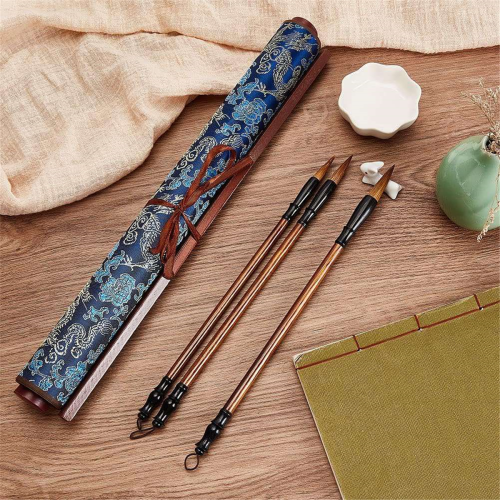 Inkless Chinese Calligraphy Set Reusable Water Writing Magic Cloth Scroll Traditional Pens 2