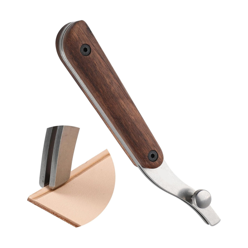 Adjustable Edge Creaser for Leather Crafting and Working Tools, Stainless Steel with Black Walnut Handle B 1