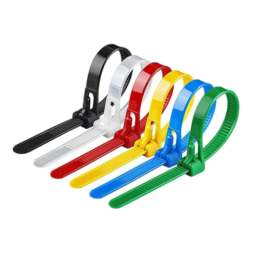 200PCS Buckle Self-Locking Premium Nylon Cable Wire Ties,8 X 200mm Adjustable Reusable Strap with 2