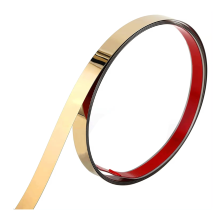 Spiegel Zelfklevende Platte Decoratieve Lijnen Strip Muursticker Achtergrond Studie Plafondrand Goud