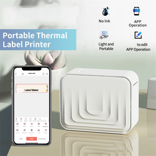 Thermal Bluetooth Printer Mini Pocket Label Maker Compatible with IOS/Android for Home Office No Ink Required 2