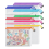 Lot de 24 pochettes à documents en maille à fermeture éclair, format A4, étanches, 10 couleurs 2