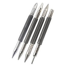 Federnagel, Nagelsetzer mit zwei Köpfen, 4-teiliges hammerloses Werkzeug zum Entfernen von Türscharnierstiften, Schlagkraftgeladener Stempel