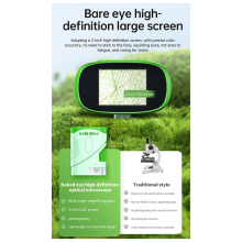 XV70 Kinderzakmicroscoop 800x 2-inch scherm USB elektronische digitale telescoop groen