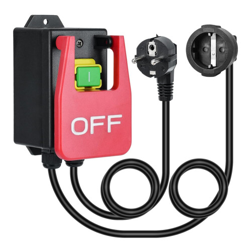 Interrupteur Marche/Arrêt Monophasé 230V Avec Arrêt D'Urgence 16A - Sécurité Pour Table De Fraisage Et Machines