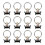 12 Pack L Track Tie Down O Ring Accessories Black Single Stud Fitting with Round Ring, 4000LBS Capacity 4