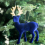 2 blaue Weihnachtsanhänger, Baumschmuck, Hirsch 7