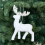 2 weiße Weihnachtsanhänger, Baumschmuck, Hirsch 5