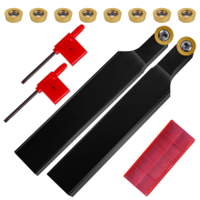 Lathe Blade Holder Turning Boring Tool SRAPR1616H10 & SRAPL1616H10 + 10pcs RPMT10T3 Carbide Inserts for Cutting