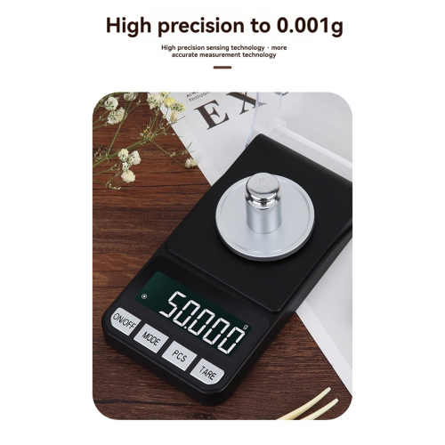 USB Charging High Precision Carat Scale Jewelry Medicinal Materials Multi-Function Electronic Black 2