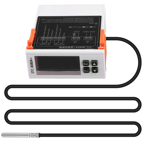 -8080A+ Digital Thermostat Temperature Controller Refrigerator Refrigeration Automatic Defrost Timer Single Probe 2