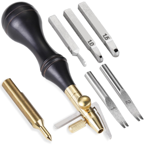 Outil De Rainurage Pour Cuir - Réglable Pour Biseauter, Sculpter Et Couper - Idéal Maroquinerie, Sellerie, Bricolage Cuir