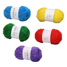DIY handgemaakte pop met glasvezelgaren en polyester vaatdoek - sprankelend knutselmateriaal