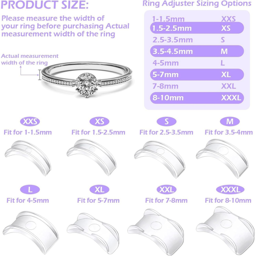 für lose Ringe mit Ringgrößen-Messwerkzeug, Plug-in-Guards-Straffer-Set 2