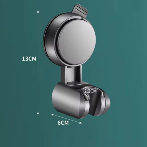New Horizontal Setting,Suction Cup Handheld Shower Head Holder ,Large Supports,Wall Mounted Silver 2