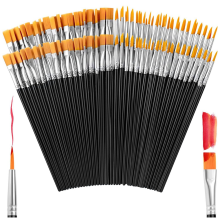 Pennelli per pittura, 160 pezzi di pennelli in nylon, pennelli acrilici, artigianato per la scuola, olio, acquerello