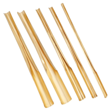 5 Pieces Gold Brass Clay Hole Cutter Sculpture Ceramic Tools for Drilling and Sculpting DIY Carving Crafts