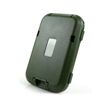 Portafoglio minimalista con clip in alluminio, porta carte di credito e contanti, antifurto, con spazzola, verde