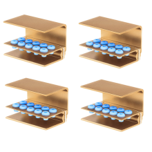 4 Teil/satz 10 Löcher Bohrer Halter Block Fall für CA/RA & FG Autoklavierbar mit Silicon Abdeckung Gold