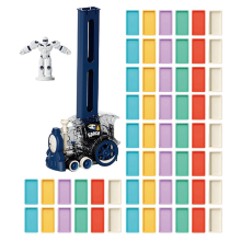 Automatische Domino Treinset Domino Speelgoed voor Familie Spelletjes Peuters Kerstmis Verjaardag DIY Cadeaus A