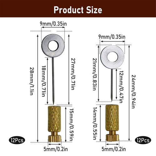 24PCS Leather Sewing Located Needles, DIY Suture Positioning Needle Position Edge Pins 2 Models 2