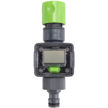 Digitaler Wasserdurchflussmesser IPX6 Gartenschlauch für den Außenbereich Berechnen Sie die Verbrauchsrate 3/4-Zoll-Gewindeanschlüsse