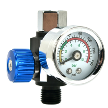 Valvola regolatrice del compressore d'aria con manometro, per un controllo preciso nell'utensile pneumatico/aria Connettore PF20 blu