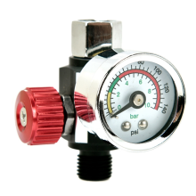 Valvola regolatrice del compressore d'aria con manometro, per un controllo preciso nell'utensile pneumatico/aria Connettore PF20 rosso